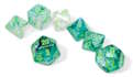Borealis Kelp/light green Luminary Polyhedral 7-Dice Set