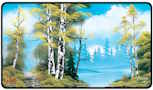 Ultra Pro: Bob Ross Lakeside Path Black Stitched Playmat