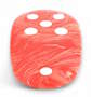 Festive Dahlia/white Luminary 30mm d6 dice w/pips